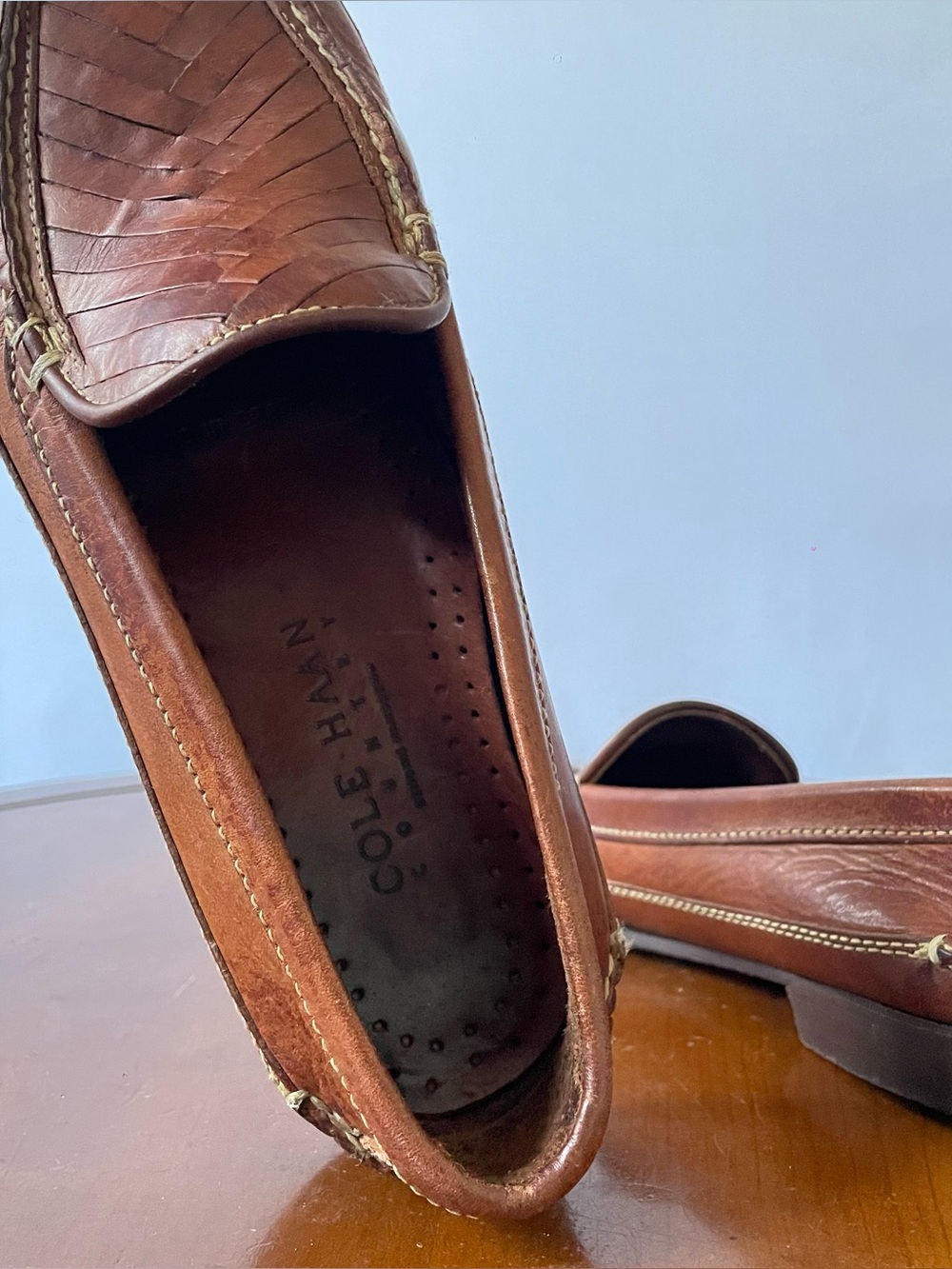 Cole Haan Vintage Leather Woven Loafers | US 6.5 - Picture 7 of 7